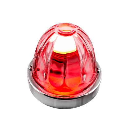 Clear Glass Lens Red Dual Function 1157 LED Bulb Watermelon Flush Mount Light