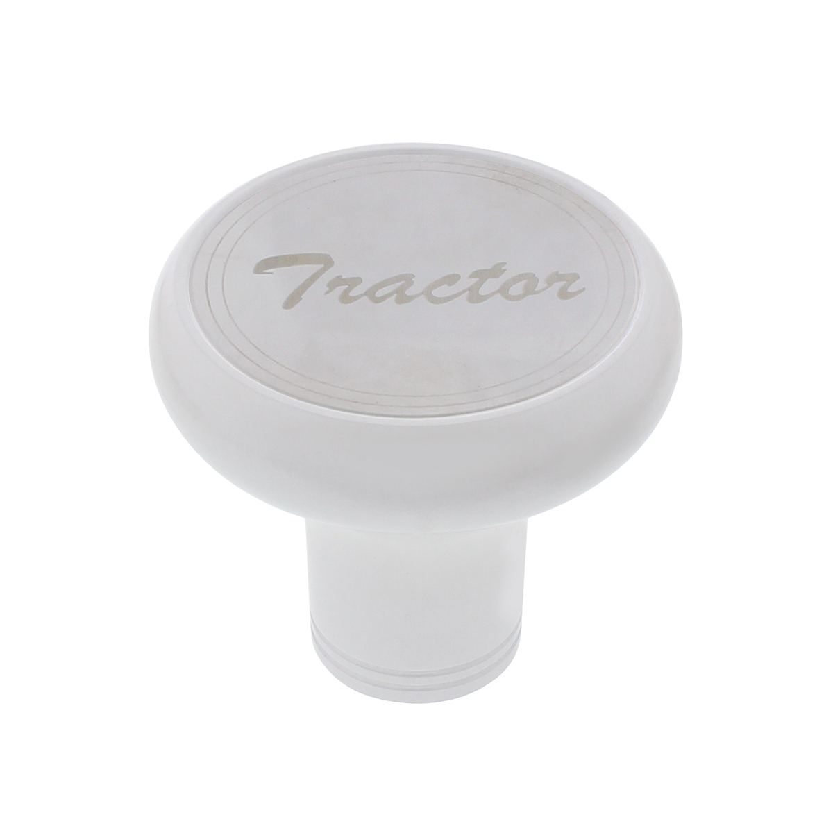 Deluxe Aluminum Screw-On Air Valve Knob with Stainless Tractor Plaque