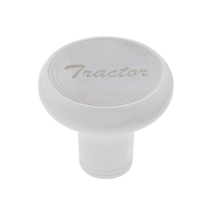 Deluxe Aluminum Screw-On Air Valve Knob with Stainless Tractor Plaque
