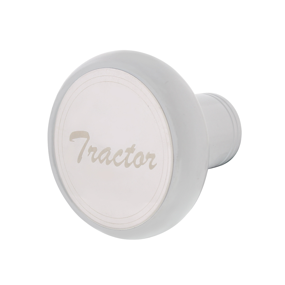 Deluxe Aluminum Screw-On Air Valve Knob with Stainless Tractor Plaque