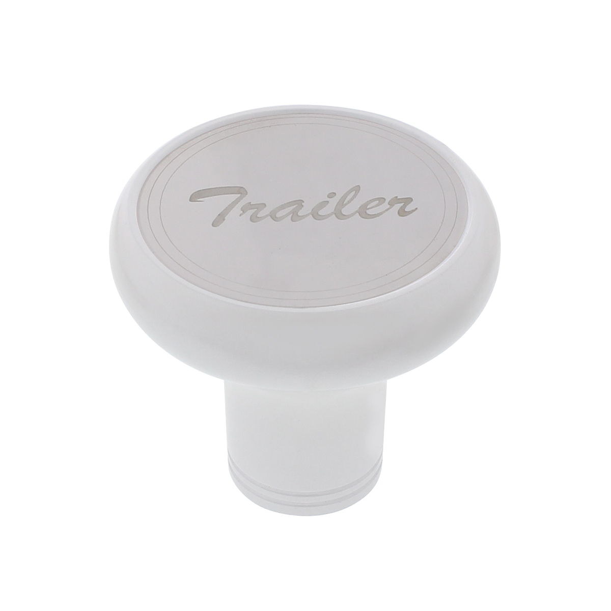 Deluxe Aluminum Screw-On Air Valve Knob with Stainless Trailer Plaque