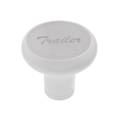 Deluxe Aluminum Screw-On Air Valve Knob with Stainless Trailer Plaque