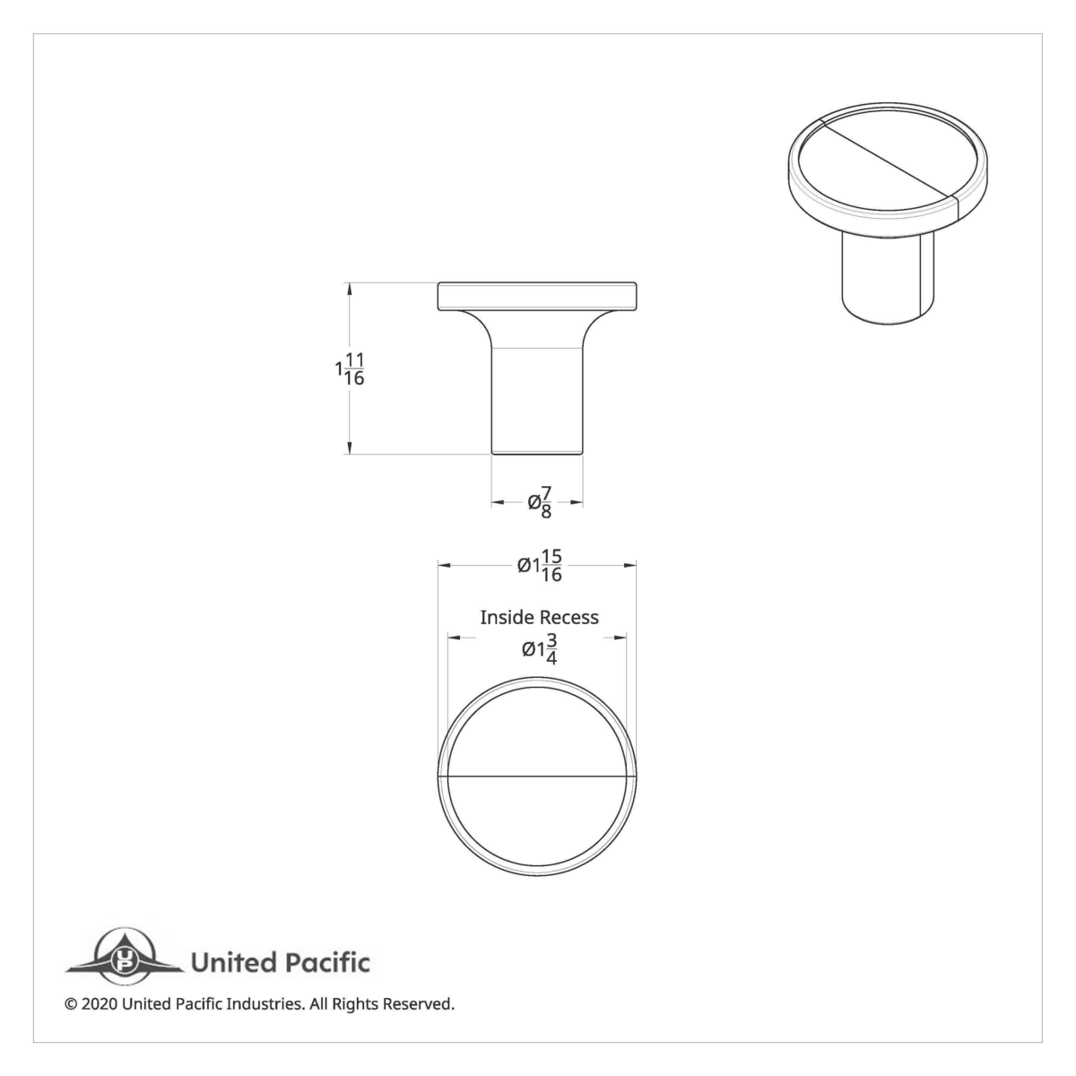 Aluminum Screw-On Air Valve Knob with Stainless Trailer Plaque