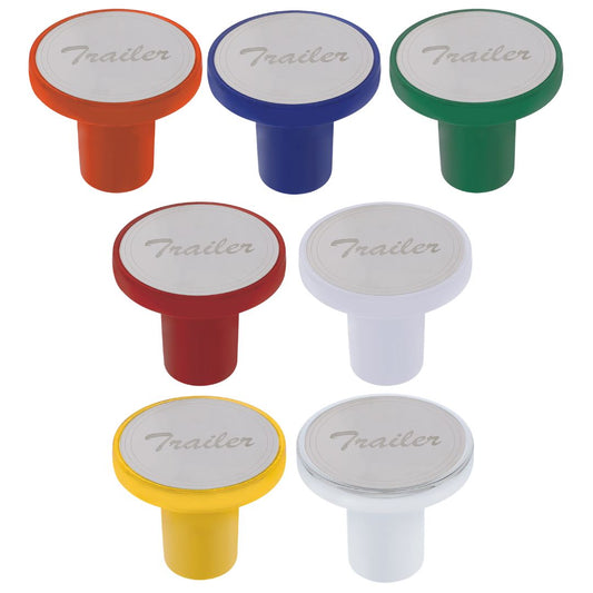 Aluminum Screw-On Air Valve Knob with Stainless Trailer Plaque