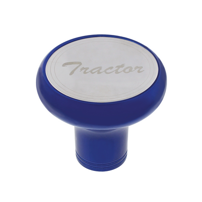 Deluxe Aluminum Screw-On Air Valve Knob with Stainless Tractor Plaque