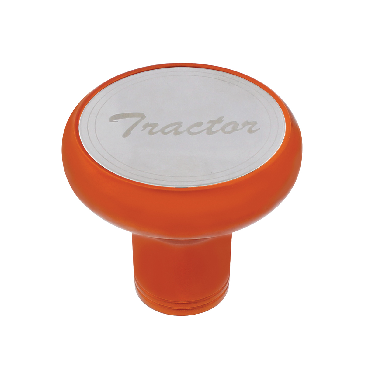 Deluxe Aluminum Screw-On Air Valve Knob with Stainless Tractor Plaque