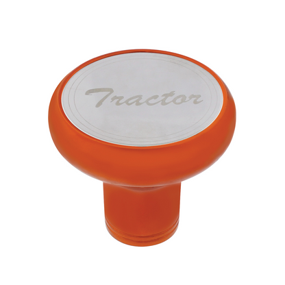 Deluxe Aluminum Screw-On Air Valve Knob with Stainless Tractor Plaque