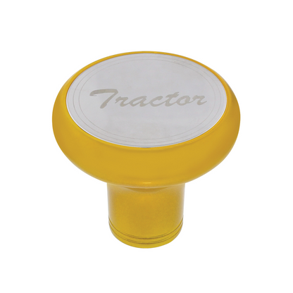 Deluxe Aluminum Screw-On Air Valve Knob with Stainless Tractor Plaque