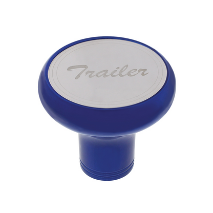 Deluxe Aluminum Screw-On Air Valve Knob with Stainless Trailer Plaque