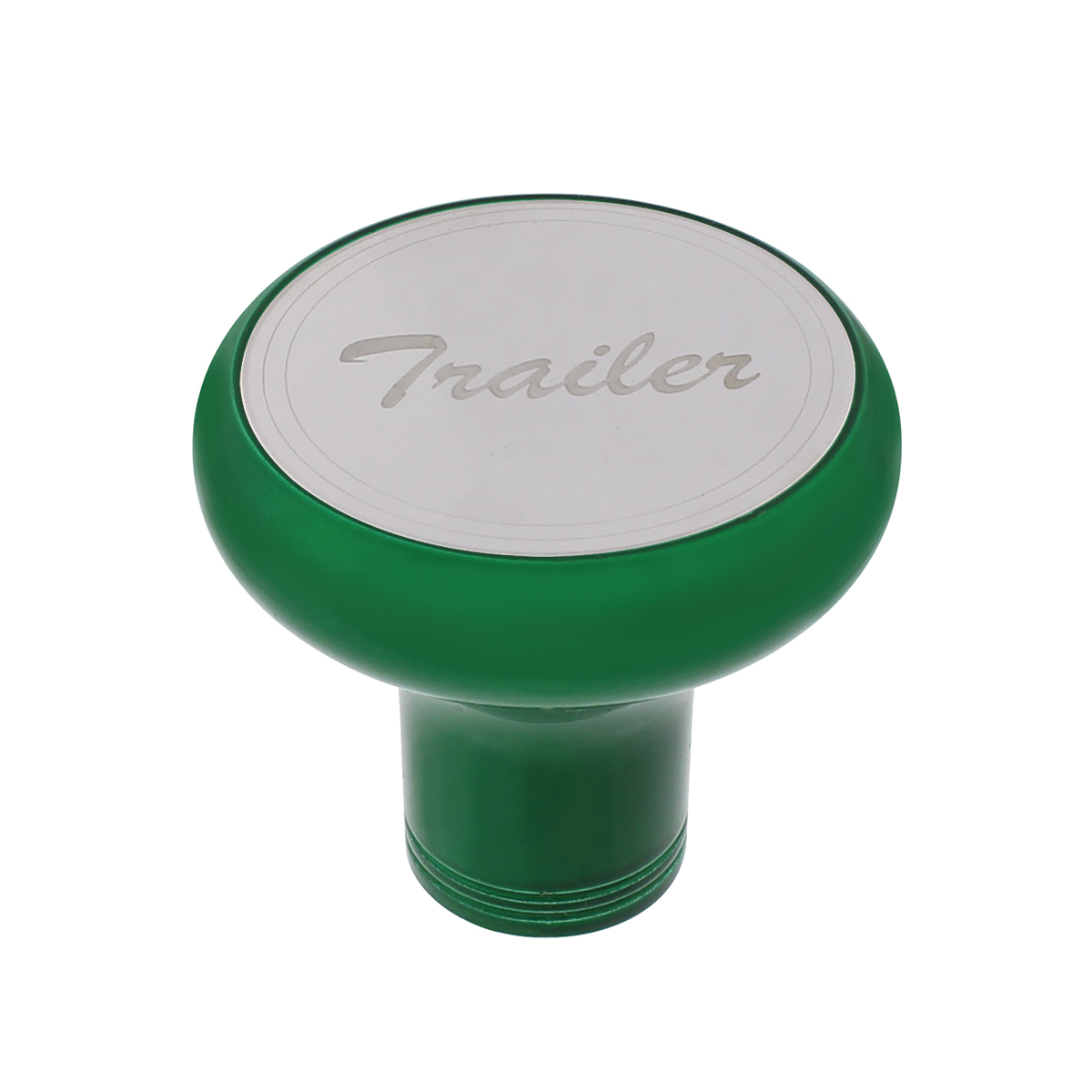 Deluxe Aluminum Screw-On Air Valve Knob with Stainless Trailer Plaque