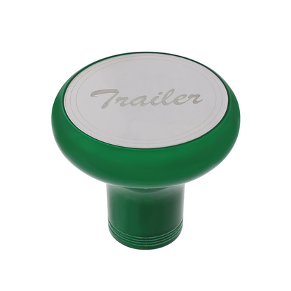 Deluxe Aluminum Screw-On Air Valve Knob with Stainless Trailer Plaque