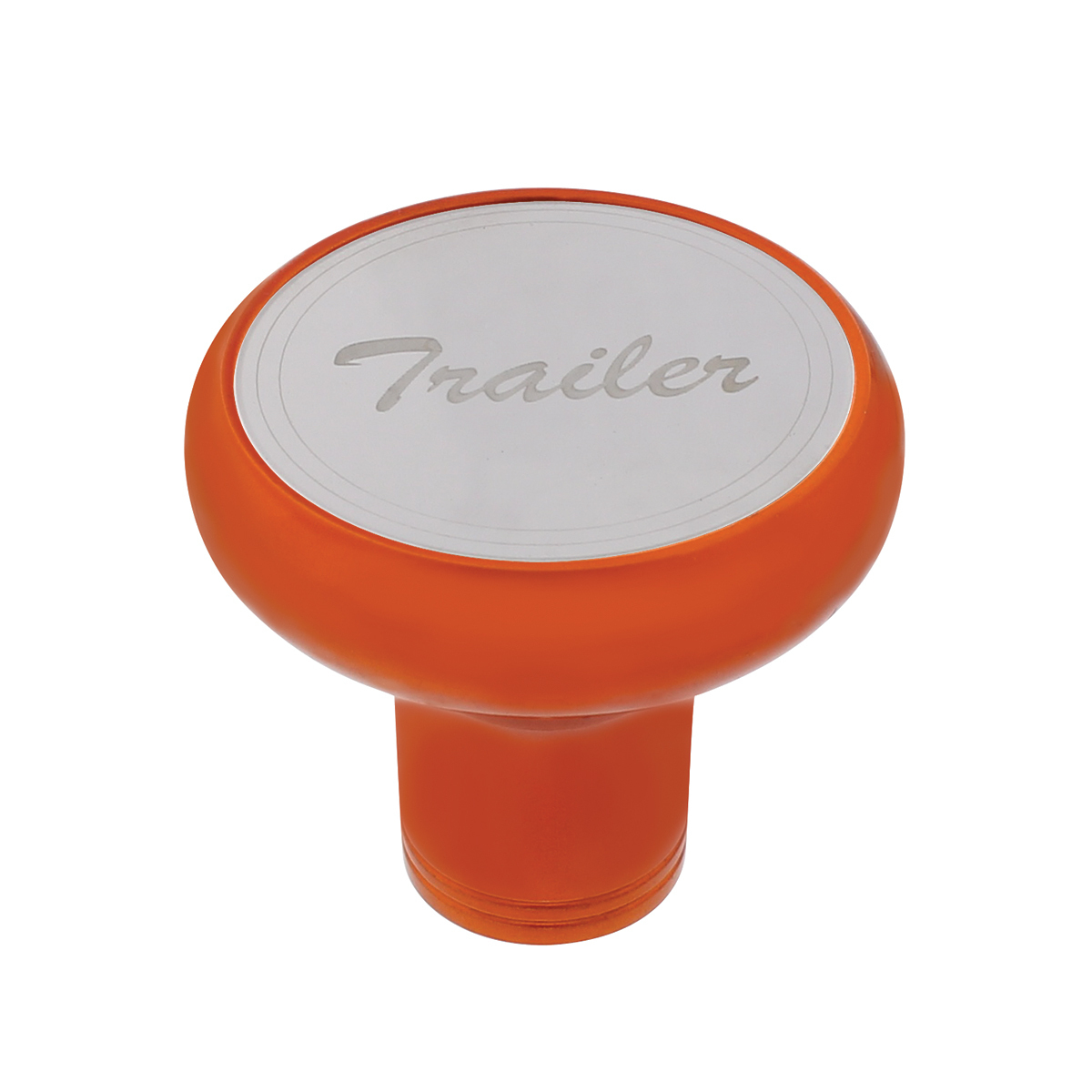 Deluxe Aluminum Screw-On Air Valve Knob with Stainless Trailer Plaque