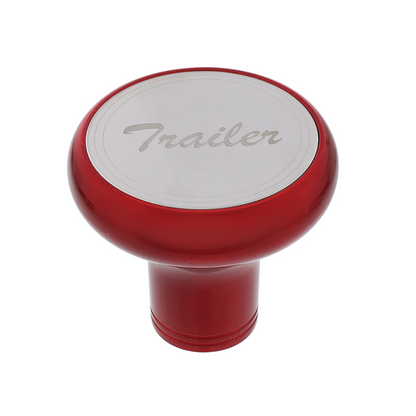 Deluxe Aluminum Screw-On Air Valve Knob with Stainless Trailer Plaque