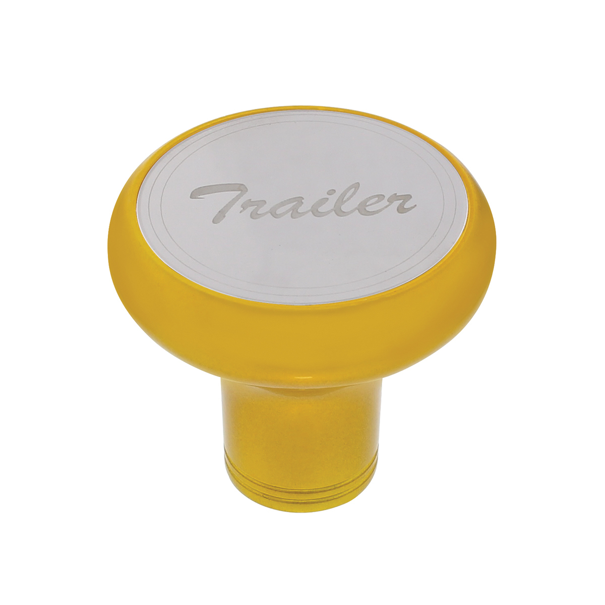 Deluxe Aluminum Screw-On Air Valve Knob with Stainless Trailer Plaque