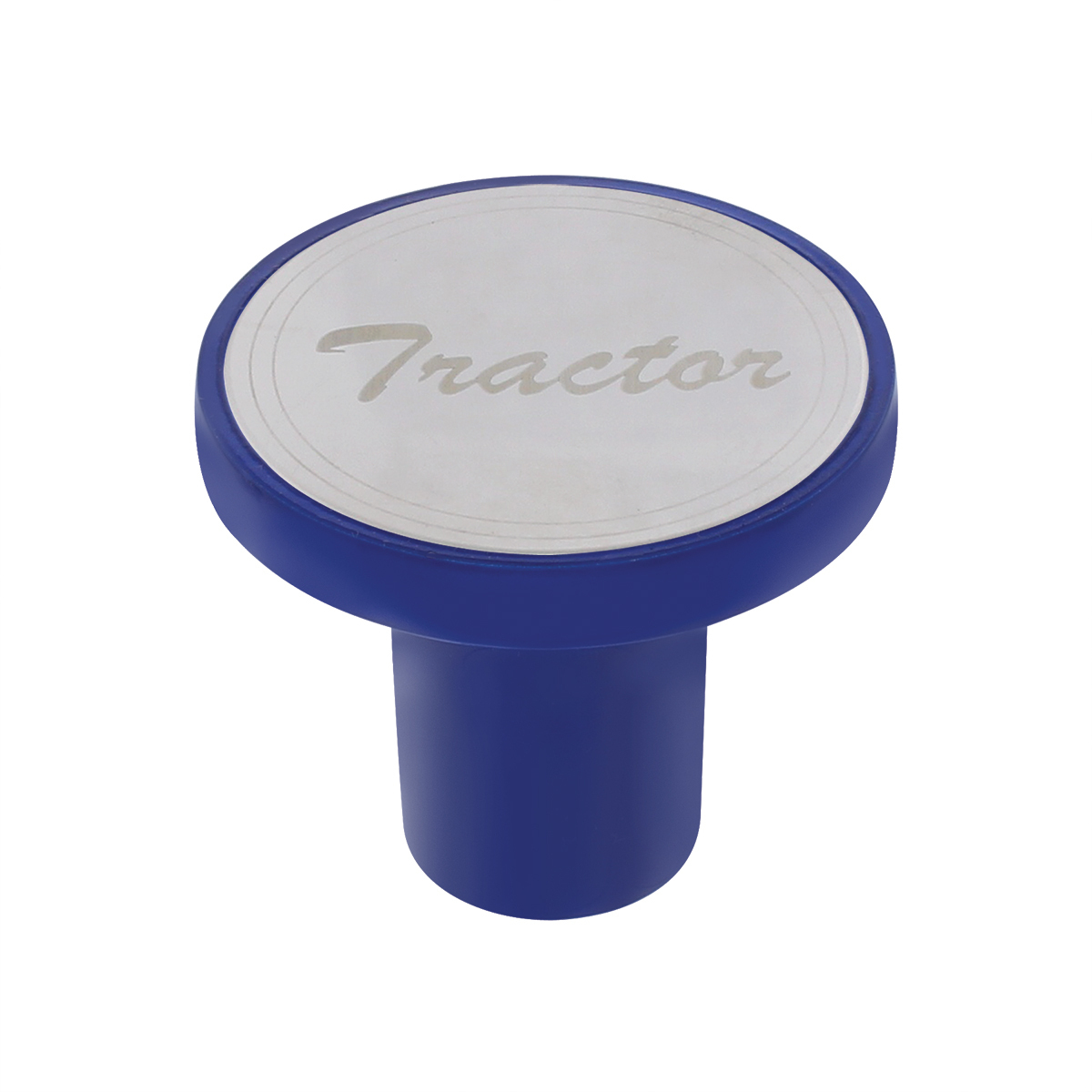Aluminum Screw-On Air Valve Knob with Stainless Tractor Plaque