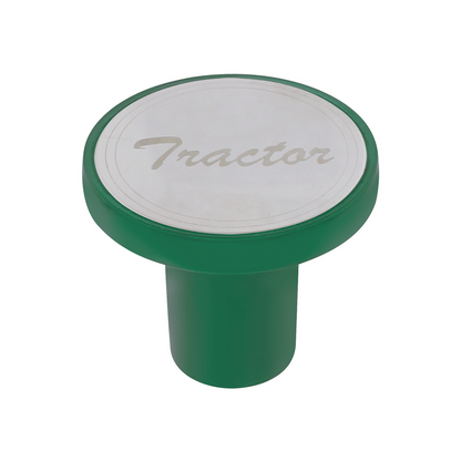 Aluminum Screw-On Air Valve Knob with Stainless Tractor Plaque