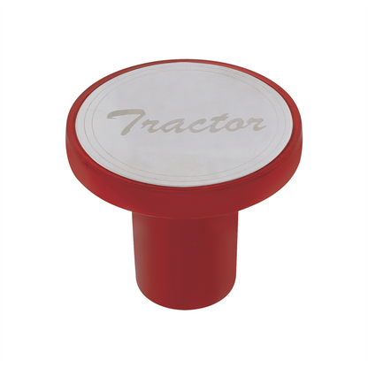 Aluminum Screw-On Air Valve Knob with Stainless Tractor Plaque