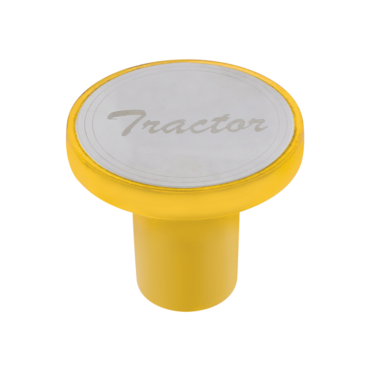 Aluminum Screw-On Air Valve Knob with Stainless Tractor Plaque