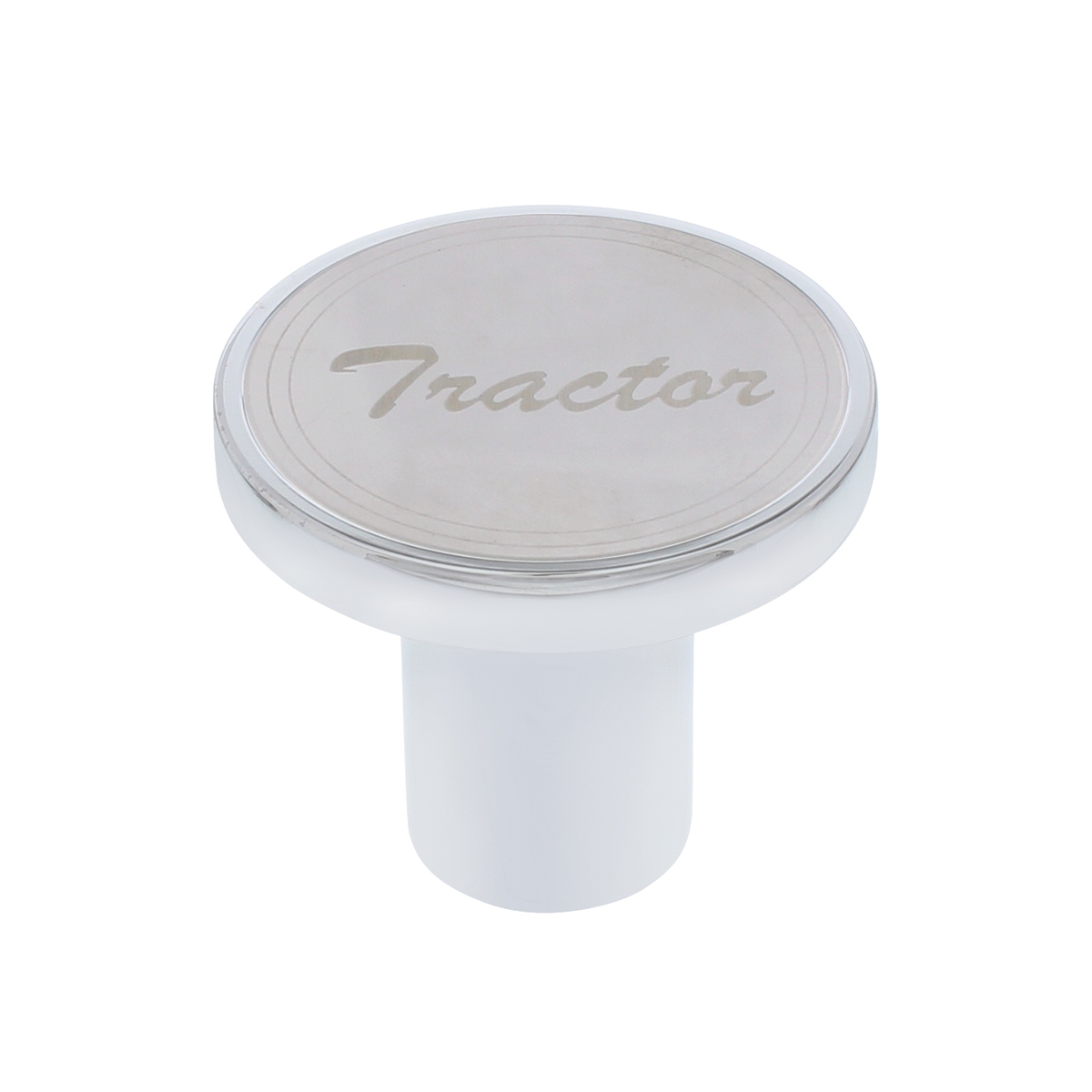 Aluminum Screw-On Air Valve Knob with Stainless Tractor Plaque