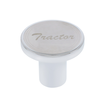 Aluminum Screw-On Air Valve Knob with Stainless Tractor Plaque