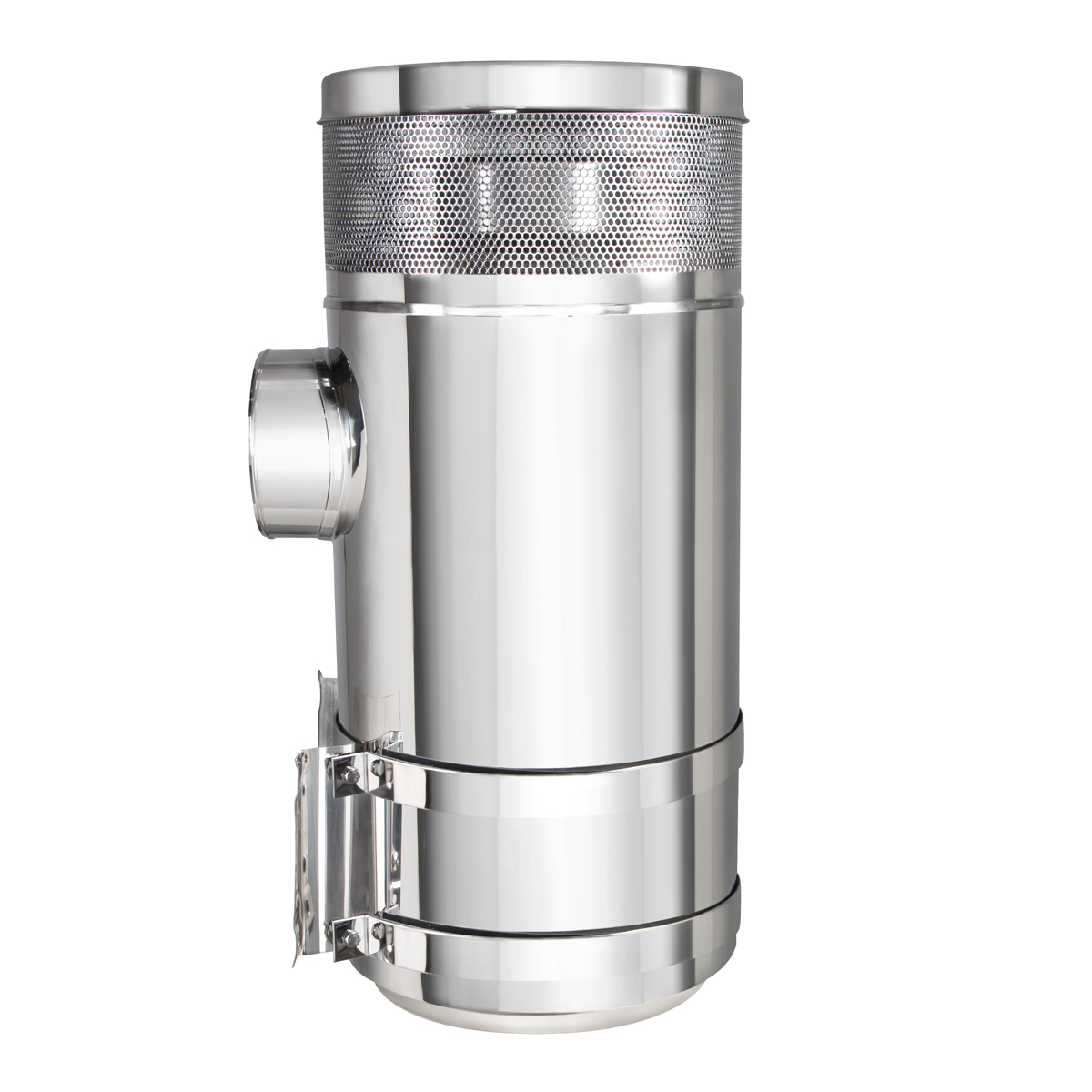 Peterbilt 15" Stainless Steel Vortox Style Air Cleaner Housing with Brackets