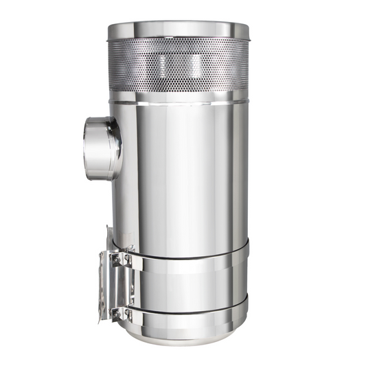 Peterbilt 15" Stainless Steel Vortox Style Air Cleaner Housing with Brackets