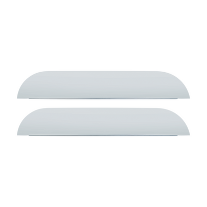 Pair of Peterbilt 357, 378, 379, 386, 388, 389 Cab Mounted Mirror Trucks Stainless Steel 5" Chop Top Window Trim