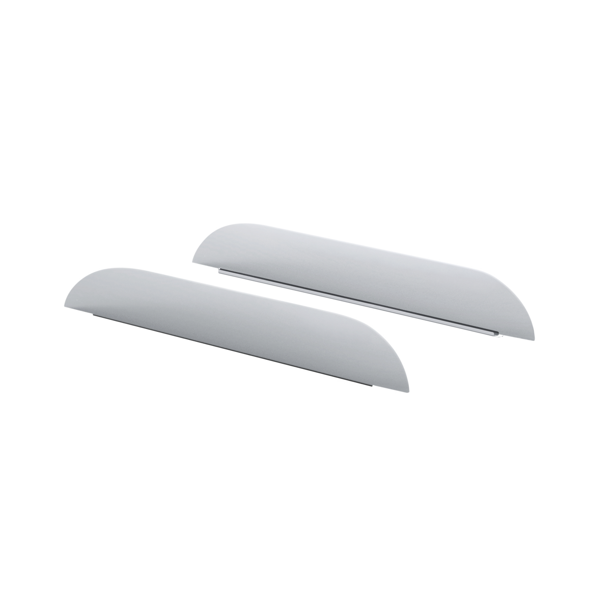 Pair of Peterbilt 357, 378, 379, 386, 388, 389 Cab Mounted Mirror Trucks Stainless Steel 5" Chop Top Window Trim