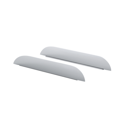 Pair of Peterbilt 357, 378, 379, 386, 388, 389 Cab Mounted Mirror Trucks Stainless Steel 5" Chop Top Window Trim
