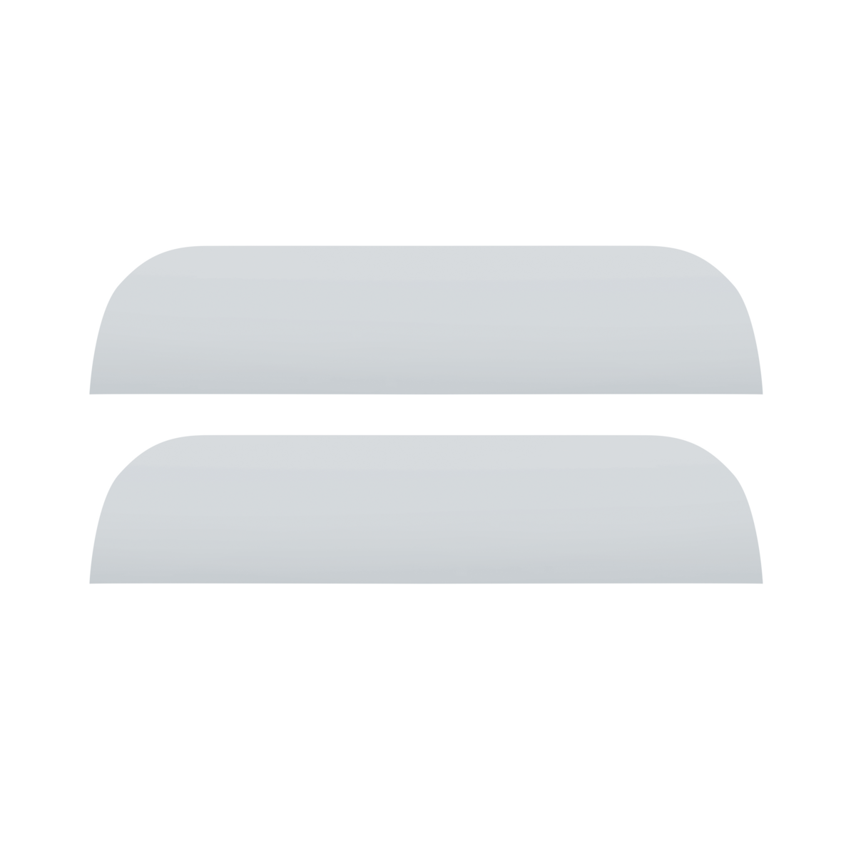 Pair of Peterbilt 379, 386, 389 2005 and Newer Stainless Steel 7" Chop Top Window Trim