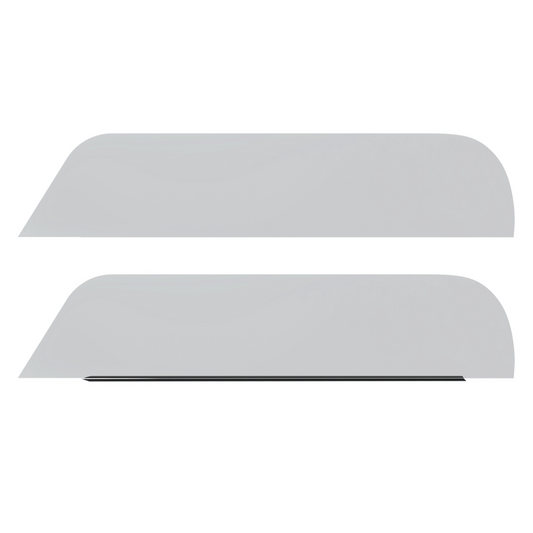 Pair of Freightliner Cascadia 2008-2017 Stainless Steel 6" Chop Top Window Trim