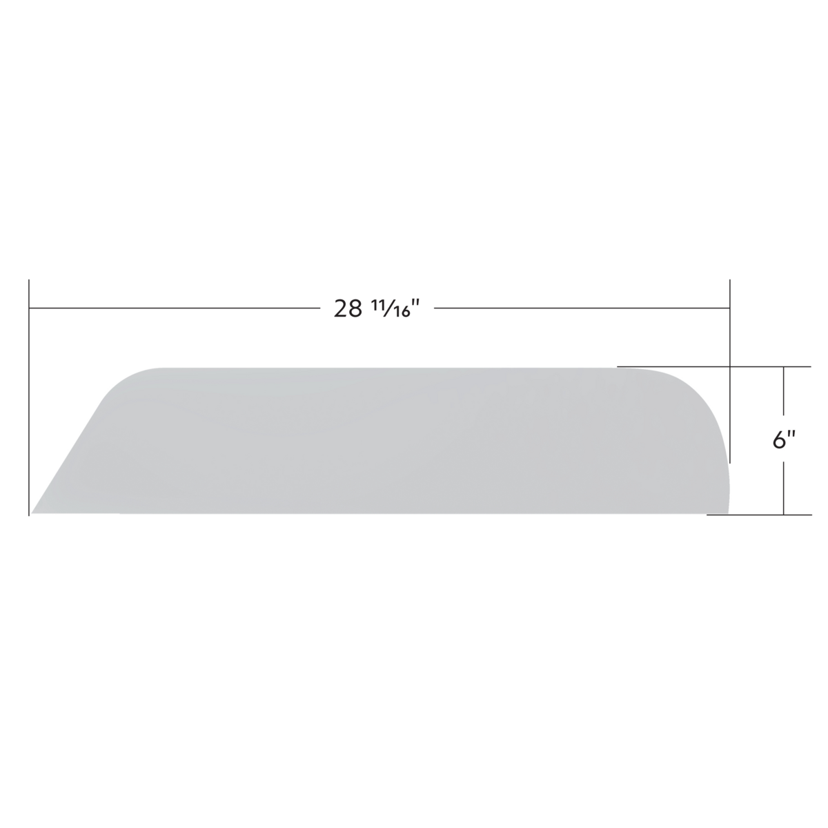 Pair of Freightliner Cascadia 2008-2017 Stainless Steel 6" Chop Top Window Trim