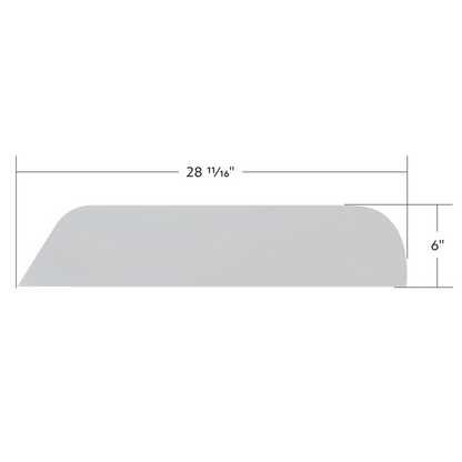 Pair of Freightliner Cascadia 2008-2017 Stainless Steel 6" Chop Top Window Trim