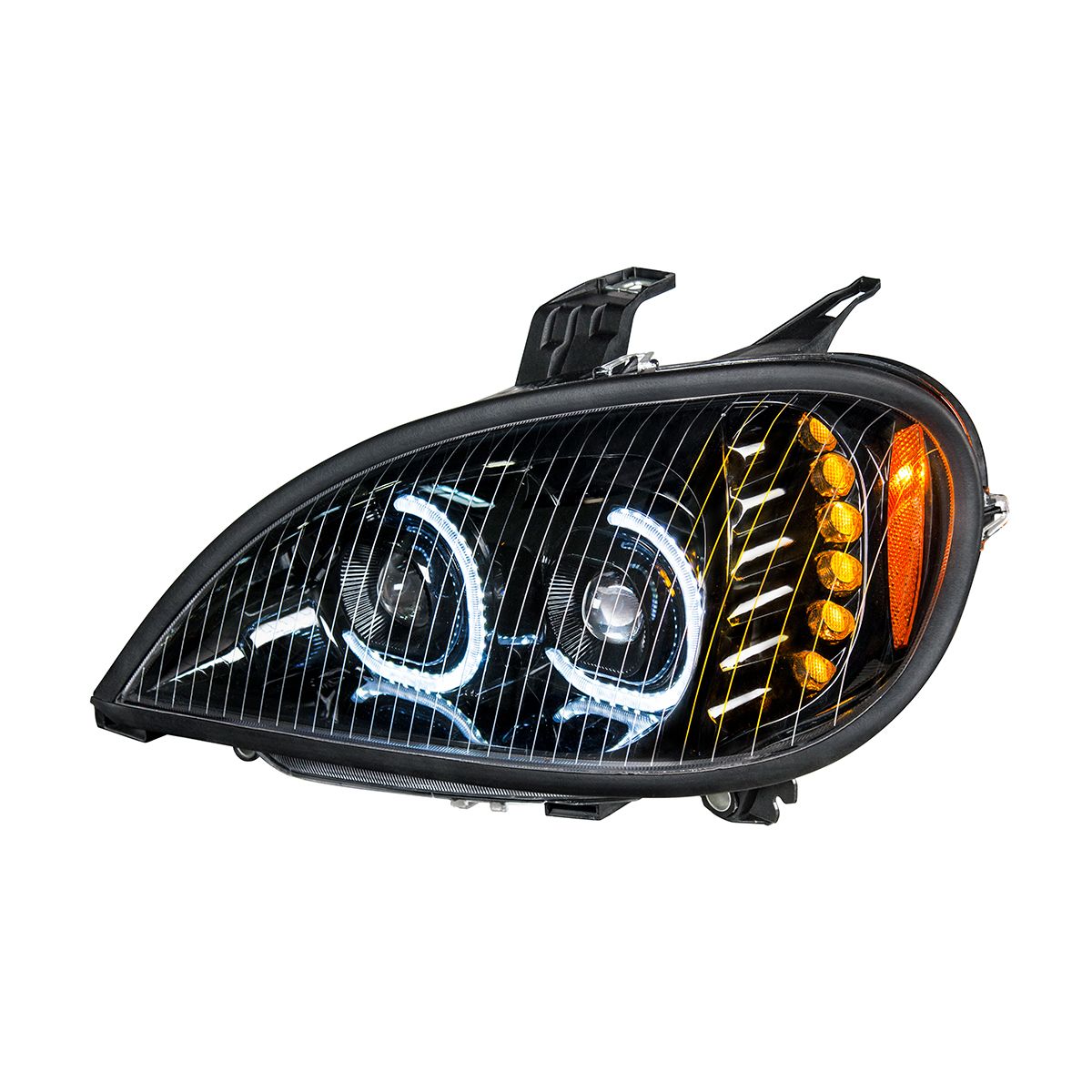 Freightliner Columbia 2001-2020 LED Projection Headlight with 6 LED Turn and 52 LED position light bar