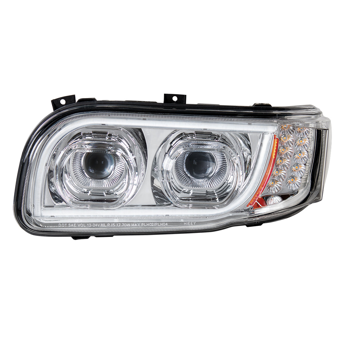 Peterbilt 388, 389, 567 LED Headlight with 16 LED Turn and 57 LED Light Bar