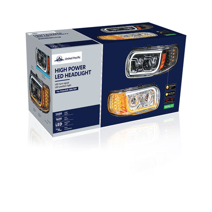 Peterbilt 388, 389, 567 LED Headlight with 16 LED Turn and 57 LED Light Bar