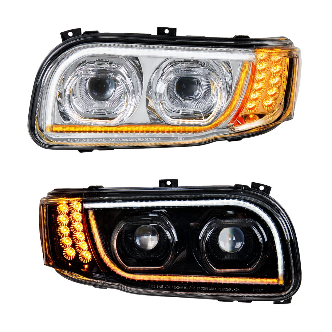 Peterbilt 388, 389, 567 LED Headlight with 16 LED Turn and 57 LED Light Bar