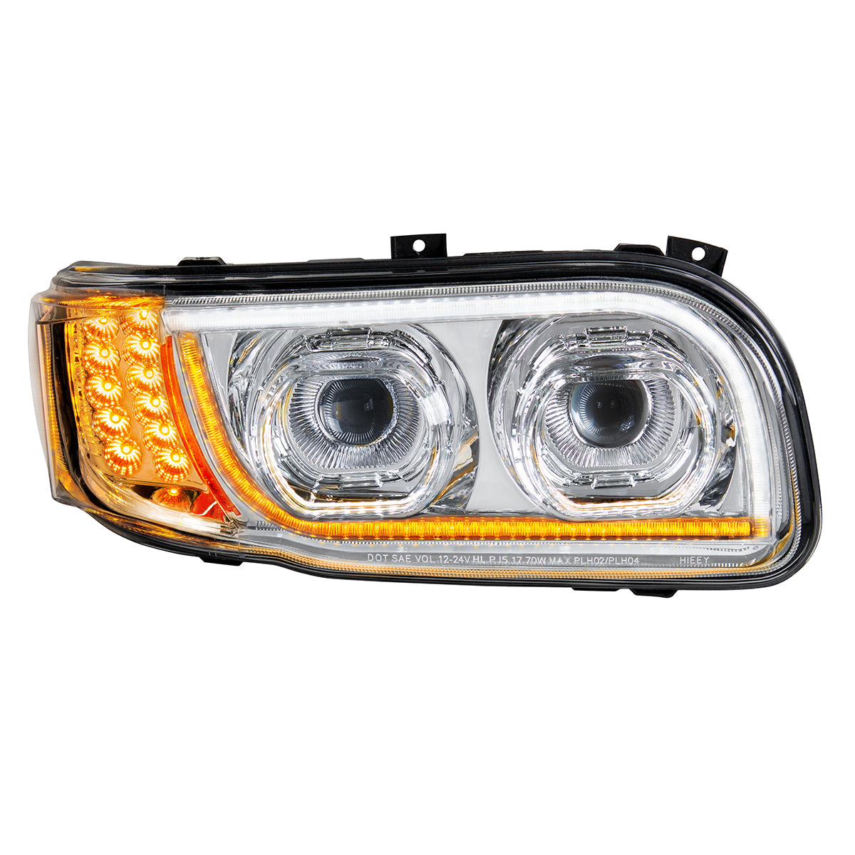 Peterbilt 388, 389, 567 LED Headlight with 16 LED Turn and 57 LED Light Bar