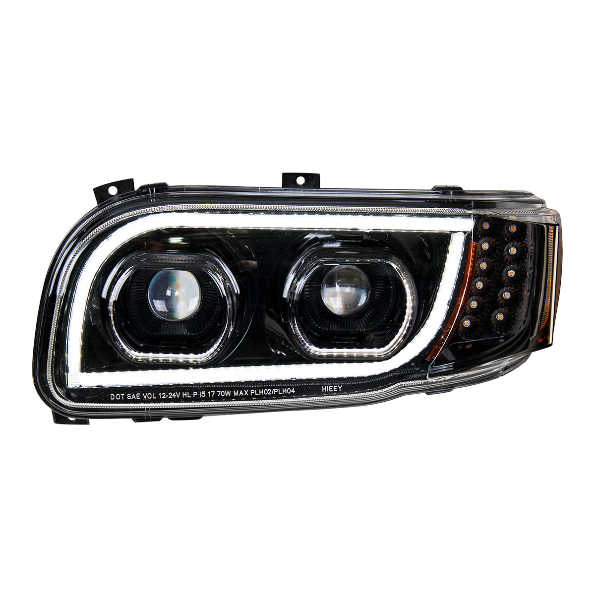 Peterbilt 388, 389, 567 LED Headlight with 16 LED Turn and 57 LED Light Bar