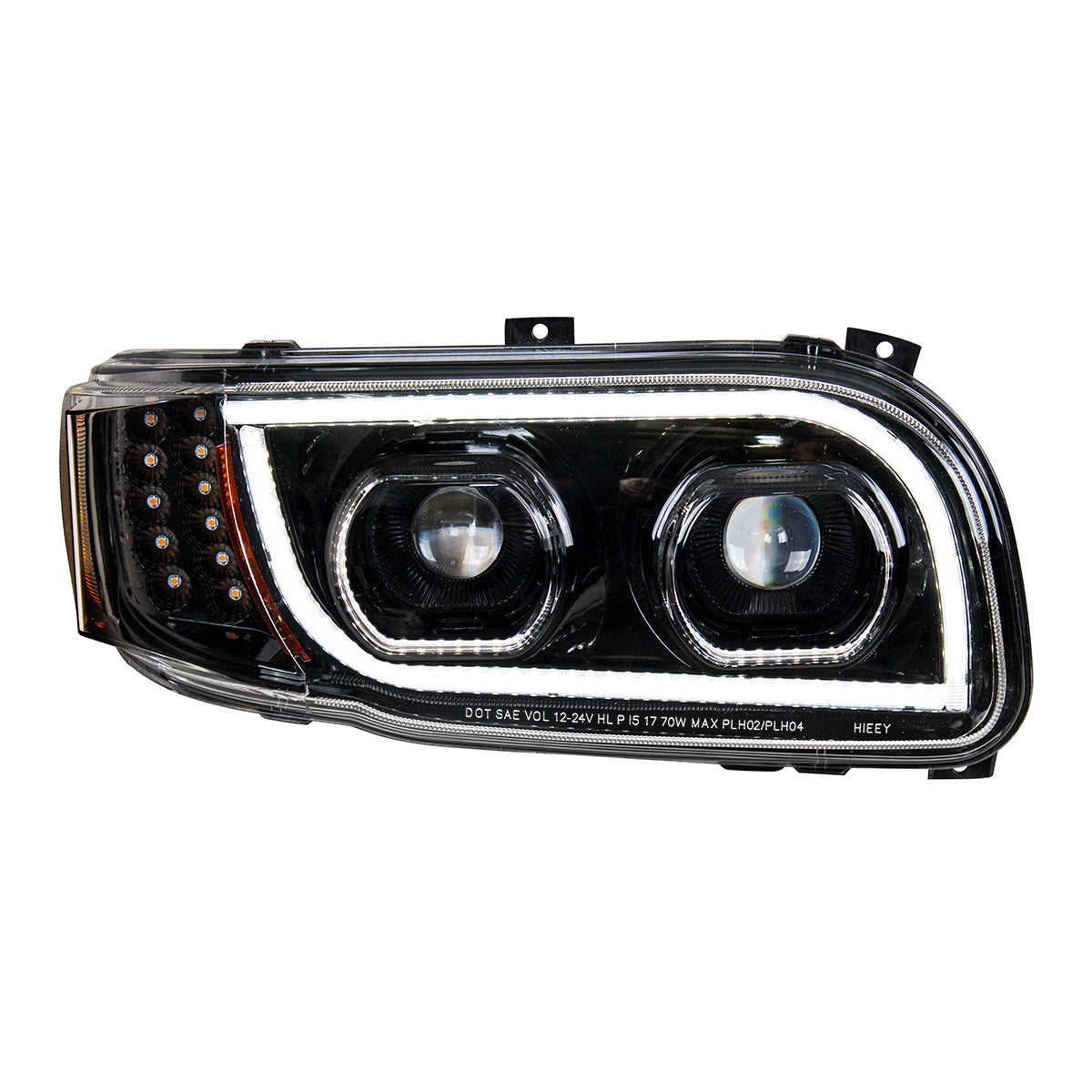 Peterbilt 388, 389, 567 LED Headlight with 16 LED Turn and 57 LED Light Bar