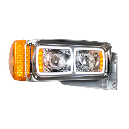 Peterbilt, Kenworth, Freightliner and Western Star LED Projection Headlight with 8 LED Turn and LED Position Light Bar