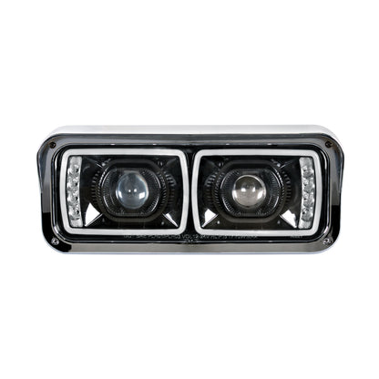 Peterbilt, Kenworth, Freightliner and Western Star LED Projection Headlight with 8 LED Turn and LED Position Light Bar