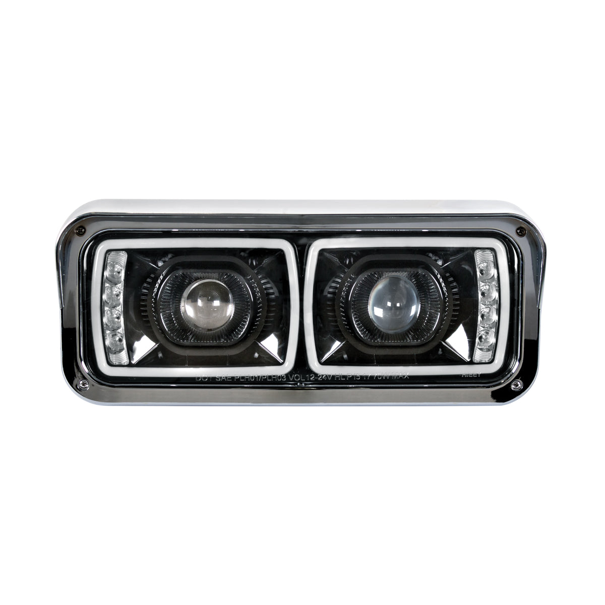 Peterbilt, Kenworth, Freightliner and Western Star LED Projection Headlight with 8 LED Turn and LED Position Light Bar
