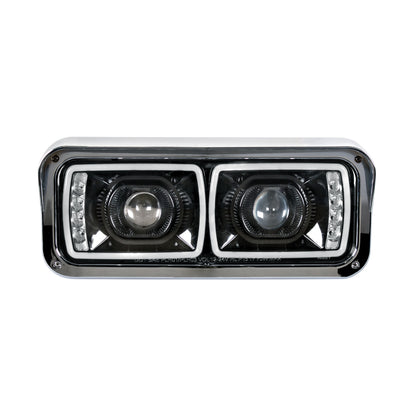 Peterbilt, Kenworth, Freightliner and Western Star LED Projection Headlight with 8 LED Turn and LED Position Light Bar