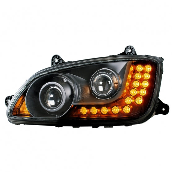 Kenworth T440, T470, T660 Projection Headlight with LED Turn Signal