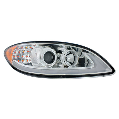 International Prostar Halogen Headlight with 15 LED Turn and LED Position Light Bar