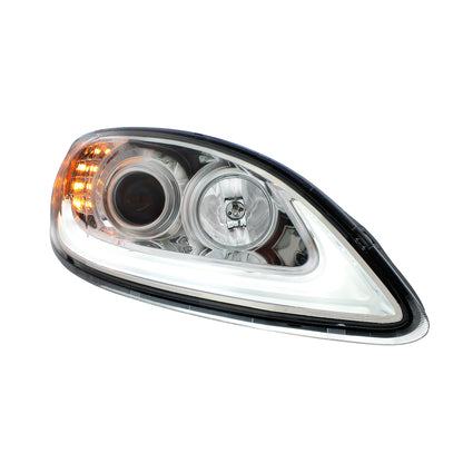International Prostar Halogen Headlight with 15 LED Turn and LED Position Light Bar