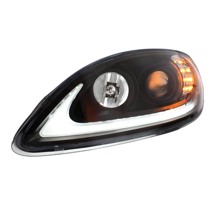 International Prostar Halogen Headlight with 15 LED Turn and LED Position Light Bar