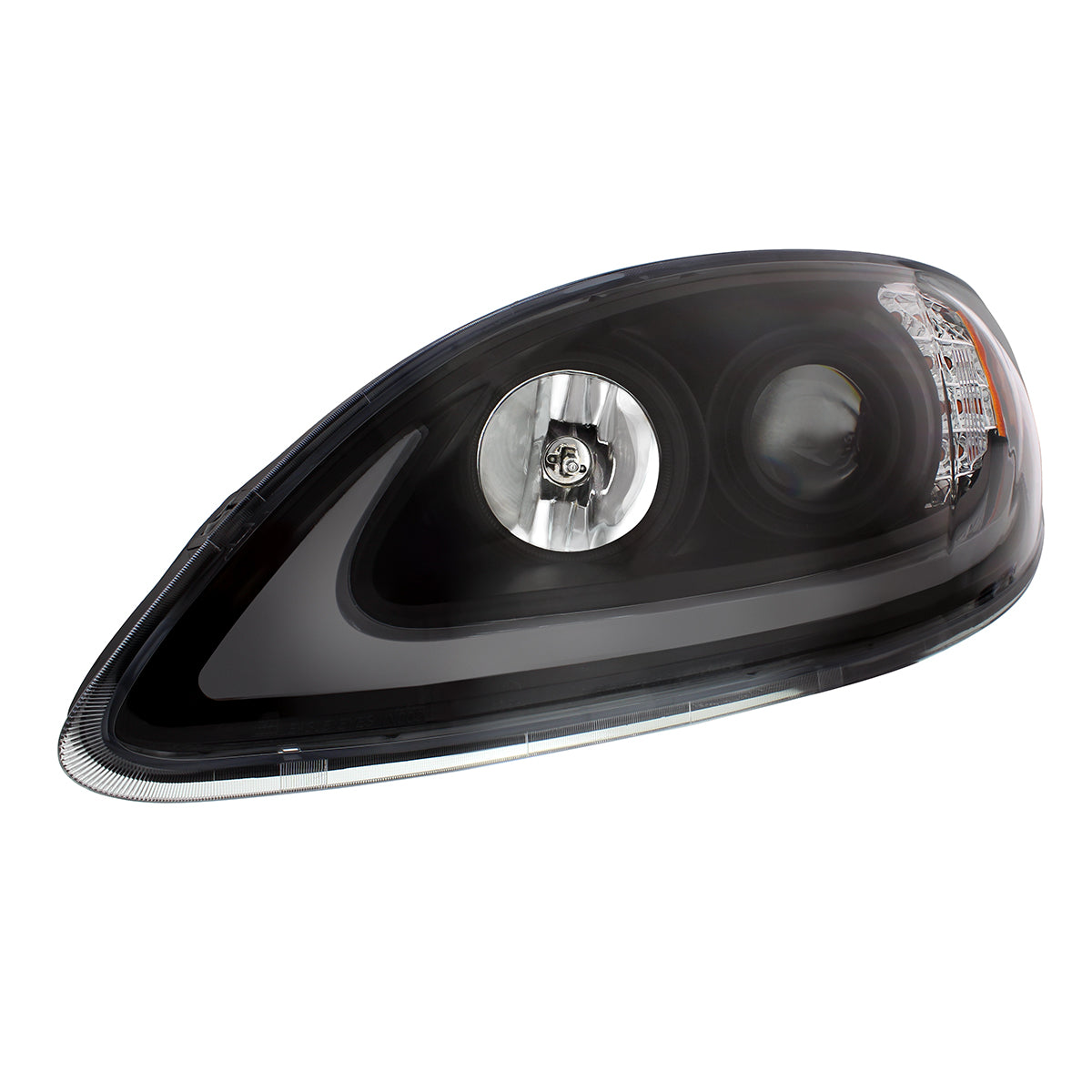 International Prostar Halogen Headlight with 15 LED Turn and LED Position Light Bar