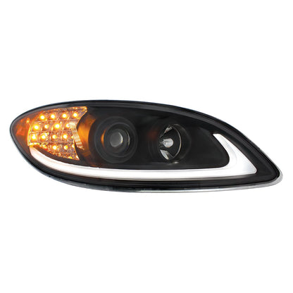 International Prostar Halogen Headlight with 15 LED Turn and LED Position Light Bar